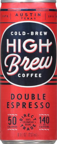 High Brew Coffee Cold-Brew Double Espresso, 8 Oz