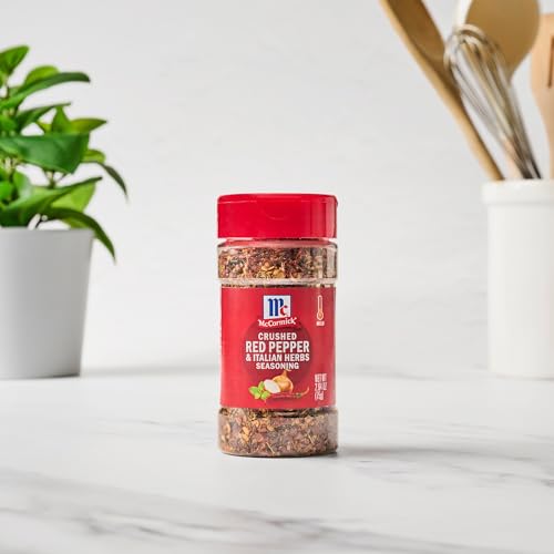 McCormick Seasoning, Crushed Red Pepper & Italian Herbs, Robust Italian Seasoning for Garlic Bread, Pasta, Dip and More, 2.64 oz