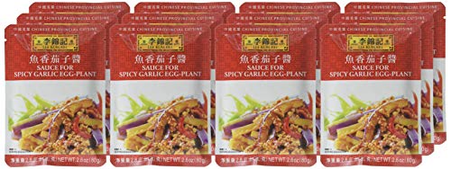 Lee Kum Kee Sauce For Spicy Garlic Eggplant, 2.8-Ounce Pouches (Pack Of 12)
