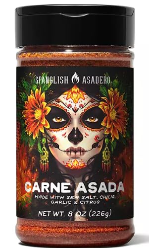 Spaglish Asadero Carne Asada Seasoning, 8 Oz/2Pack, Blend Of Spices, Citrus, Garlic, Herbs, Sea Salt, Chili