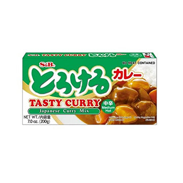 S&B Tasty Curry Sauce Mix, Medium Hot, 7.0 Oz