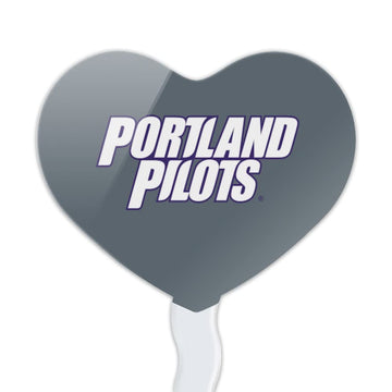 GRAPHICS & MORE Cupcake Picks Set of 6, Heart Decoration, One Size, Acrylic, University of Portland