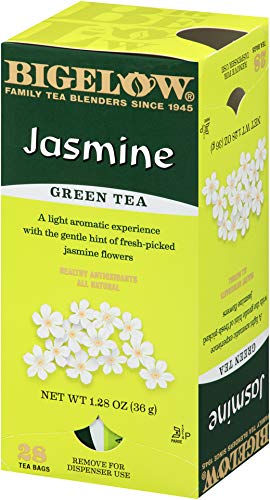 Bigelow Green Tea with Jasmine, Premium Bagged, Antioxidant-Rich, 28 Count (Pack of 6)