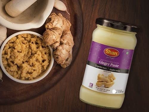 Shan - Garlic Paste, 24.69 Oz (700G) - Authentic Taste From Fresh Garlic In An Airtight Glass Jar - Vegan