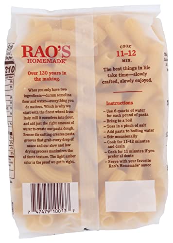 Raos Homemade Rigatoni Pasta, Non-GMO, 16 Oz (Pack of 6)