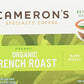 Camerons 100% Organic French Roast Single Serve Dark Roast 12 Count Box