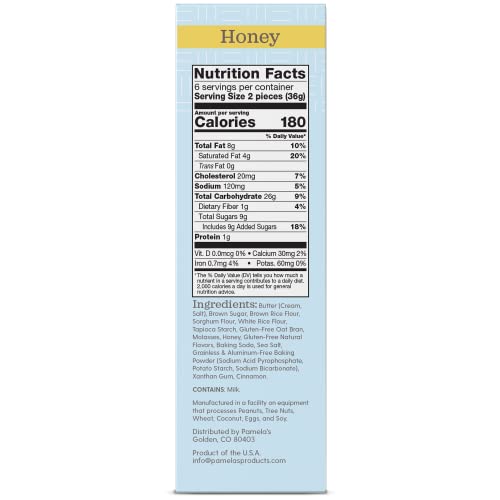 Pamela'S Products Gluten Free Honey Graham Crackers, 7.5 Oz
