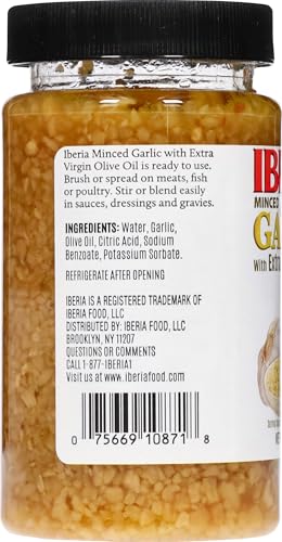 Iberia Minced Garlic With Olive Oil, 8 Ounce (Pack Of 1)