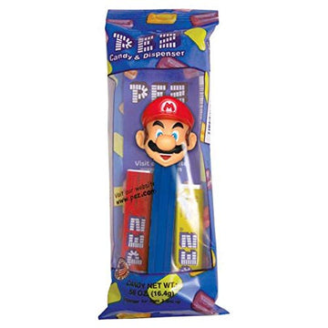 Nintendo Mario Bros. Mario Pez Dispenser With 2 Candy Packs