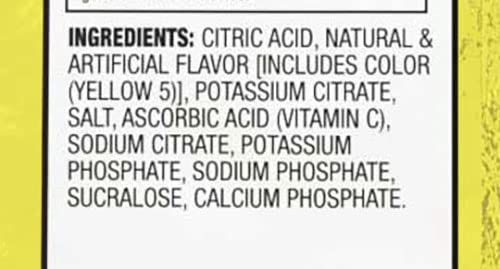 Sqwincher Electrolyte Powder Drink Mix, Sugar Free, Low Calorie, Lemonade, 0.11 oz Packet, Pack of 50, Yellow, Model 060103-LA-