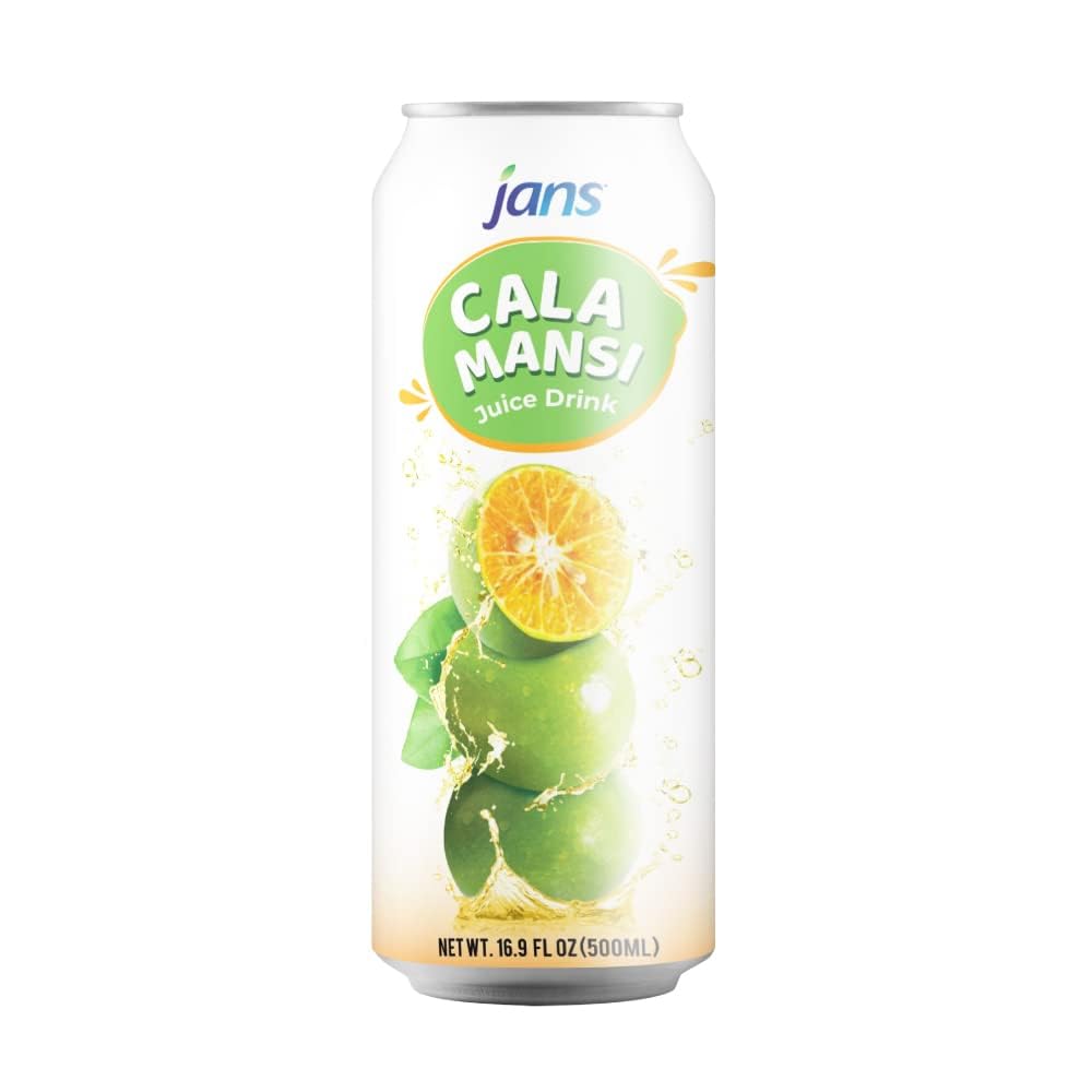 Jans Calamansi Juice Drink, 100% Pure Extract, No Sugar Added, 16.9 oz (Pack of 12)