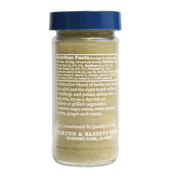 Morton & Bassett Poultry Seasoning, 2.1-Ounce Jars, Pack of 3, Model 016291441644