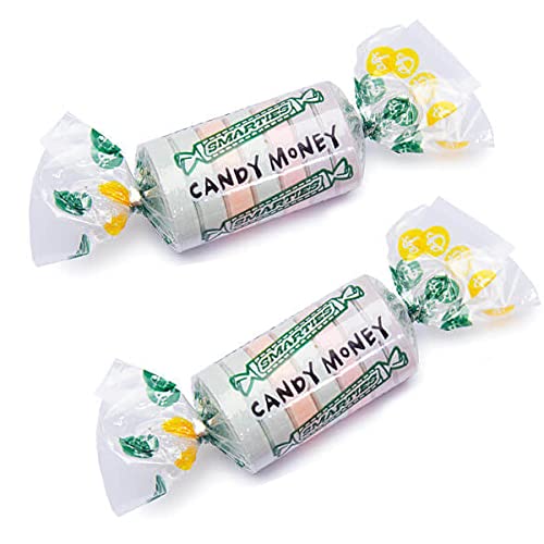 Fruidles Smarties Hard Candy, Assorted Flavors, Individually Wrapped (Half-Pound, Money Candy Roll)