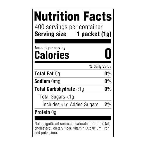 Large Online Retailer Grocery, Zero Calorie Sucralose And Dextrose Sweetener Packets, 400 Ct (Previously Happy Belly, Packaging May Vary)