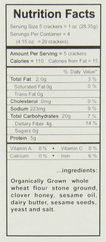 Ak-Mak Sesame Crackers, 4.15 Ounce (Pack Of 12)