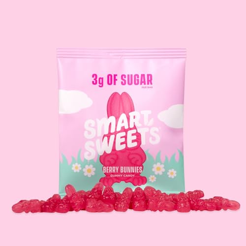 Smartsweets Berry Bunnies Easter Candy, 1.8Oz (Pack Of 14),Gummy Candy With Low Sugar, Low Calorie, No Artificial Sweeteners, Pl