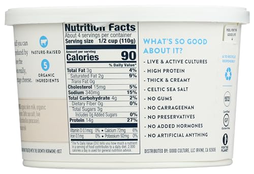Good Culture Cottage Cheese Organic 2% Low-Fat Classic, 16 Ounce