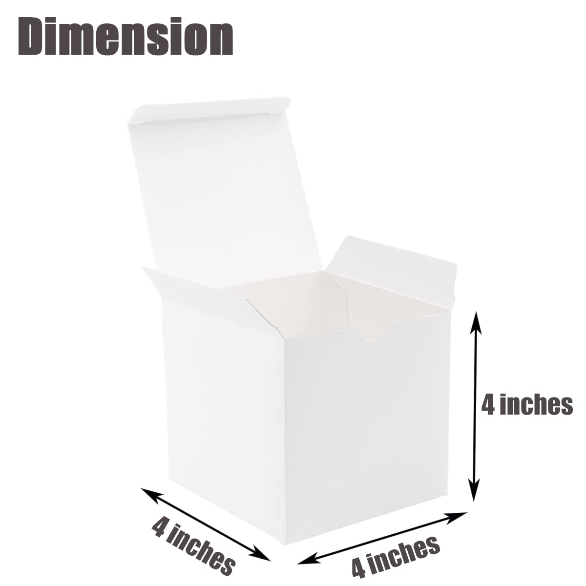 Frantis White Gift Boxes 24 Pack 4X4X4 Inch Small Gift Boxes With Lids For Party Gift Boxes, Ornament Boxes, Christmas Gift Boxe