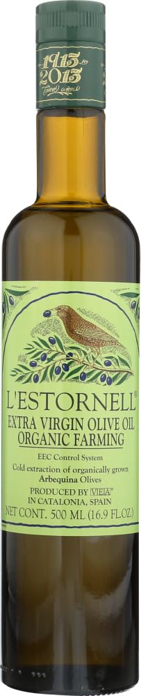L'Estornell Organic Extra Virgin Olive Oil From Spain 16.9 Oz