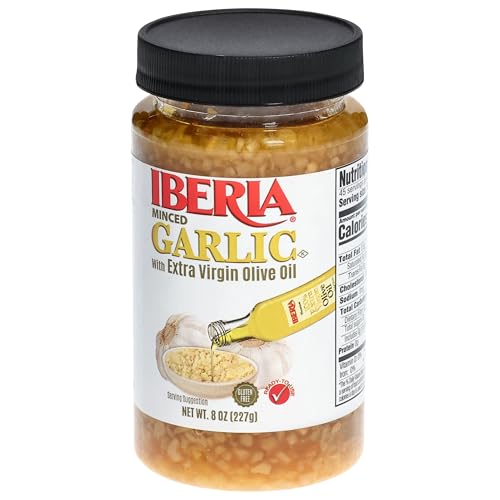 Iberia Minced Garlic With Olive Oil, 8 Ounce (Pack Of 1)