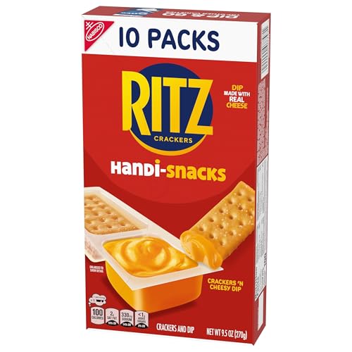 Handi-Snacks RITZ Crackers N Cheesy Dip Snack Packs, 10 Snack Packs