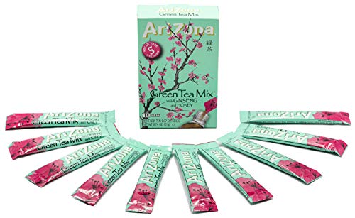 Arizona Green Tea With Ginseng Iced Tea Stix Sugar-Free, Low Calorie Single Serving Drink Powder Packets, Just Add Water For A D