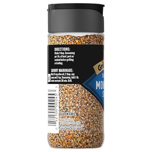 McCormick Grill Mates Seasoning, Montreal Steak, No MSG Added, Gluten Free, No Artificial Flavors, For Transforming Everyday Cut