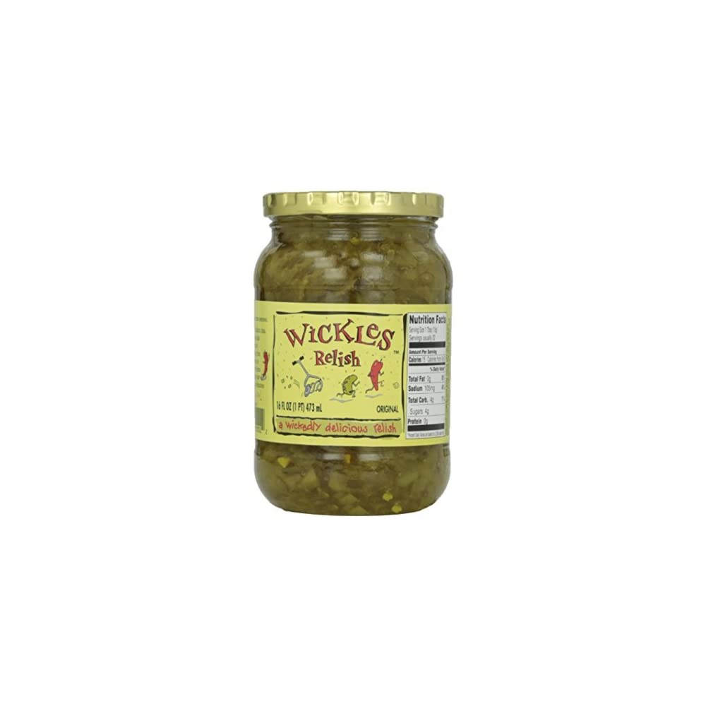 Wickles Original Relish, 16 oz Jar, Pack of 6, Model 635617000022
