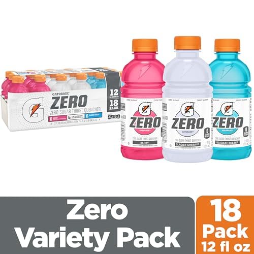 Gatorade Zero Flavor Variety Pack  12 Fl Oz Bottles  18 Pack