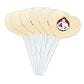 GRAPHICS & MORE Cupcake Picks Set of 6, Acrylic, Alma College Heart Decoration, Model CUPT.HRT.ACR.6PK.CLCALM500B