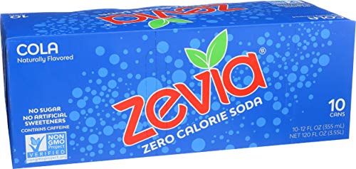 Zevia Zero Calorie Soda, Cola Flavor, 12 Fl Oz (Pack of 10)