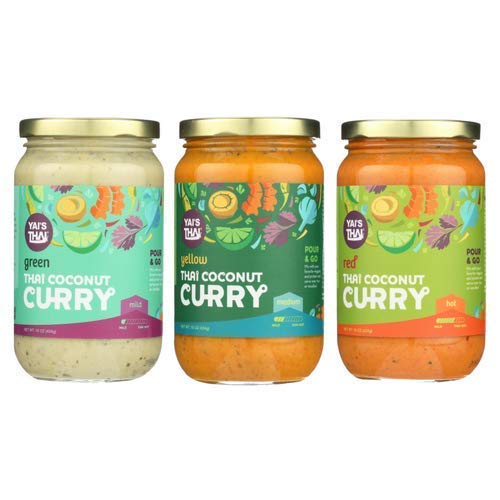 Yai's Thai Red Coconut Curry Sauce 16 Ounce Jar