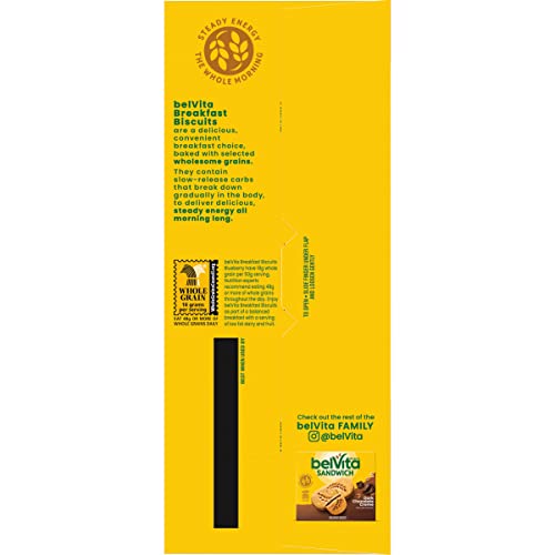 belVita Blueberry Breakfast Biscuits, Value Pack, 24 Packs (4 Biscuits Per Pack)