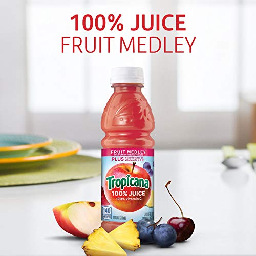 Tropicana 100% Fruit Medley Juice,?Single Serve, 10 Fl Oz Bottles (Pack of 24) - Real Fruit Juice, Vitamin C, B & E Rich, No Add