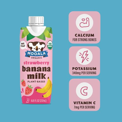 Mooala Strawberry Bananamilk Organic Shelf Stable 237 mL Case 12