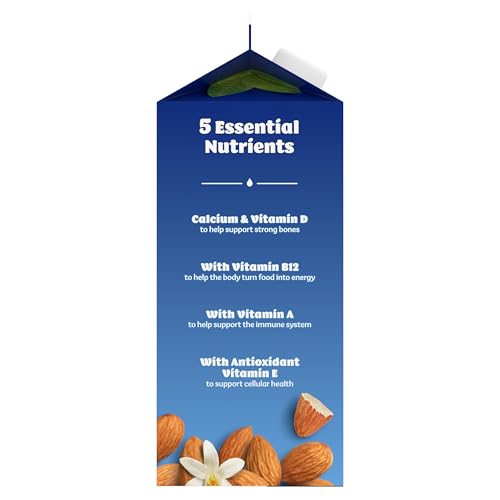 Silk Almond Milk, Unsweet Vanilla, Dairy Free, Gluten Free, Seriously Creamy Vegan Milk with 50% More Calcium than Dairy Milk, 6