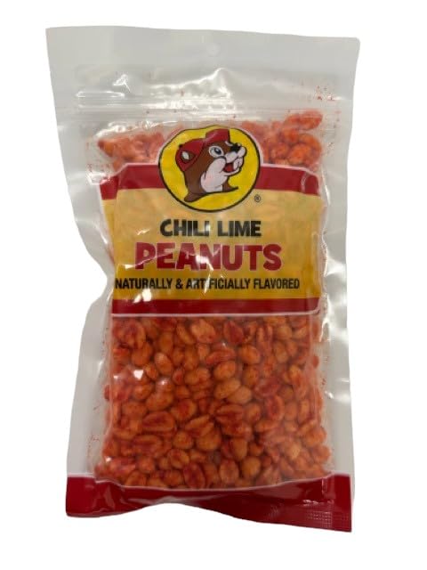 Buc-ees Organic Dry Roasted Peanuts, Salted Sweet & Spicy, Plant-Based Protein Snack, Chili Lime, 12 Ounce