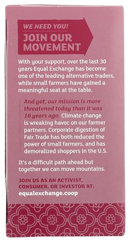Equal Exchange Organic Rooibos Chai Herbal Tea, Caffeine-Free, 20 Tea Bags, 1.41 oz