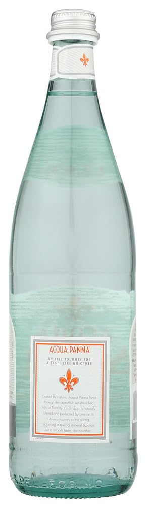 Acqua Panna Still Natural Spring Water in a Glass Bottle of 750ml/25.36 Fl.oz -Case of 15
