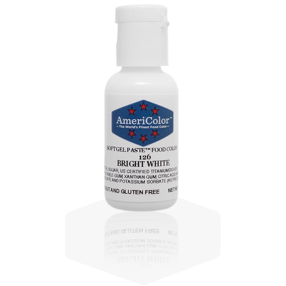 Food Coloring Americolor - Bright White Soft Gel Paste, .75 Ounce