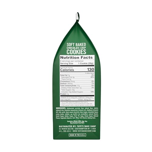 Tates Bake Shop Soft Baked Cookies  Chocolate Chip  8 oz