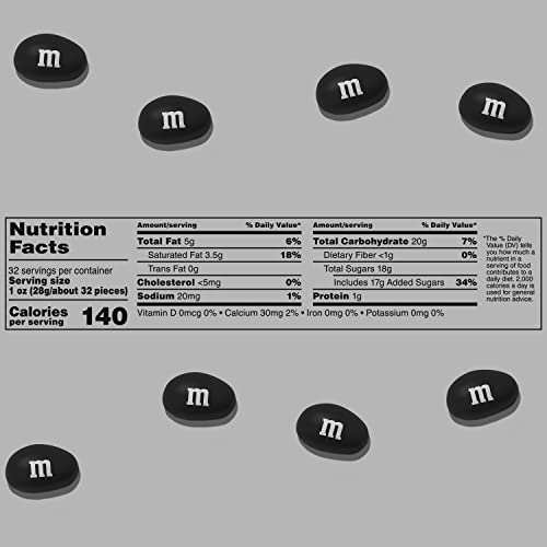 M&Ms Peanut Black Chocolate Candy - 2Lbs Of Bulk Candy In Resealable Pack For Easter, Candy Buffet, Birthday Parties, Theme Meet