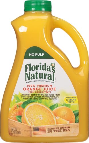 Floridas Natural Orange Juice No Pulp, 89 Fl Oz Bottle