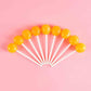 Dum Dums Lollipops, Peach Mango Flavors, 50 Count Bag, Orange/Red/White