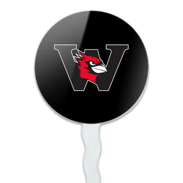 Wesleyan University Secondary Logo Cupcake Picks Toppers Decoration Set Of 6