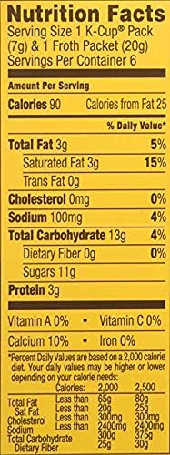 Gevalia Cappuccino Keurig K Cup Pods With Froth Packets 5.98Oz (24 Count, 4 Boxes)