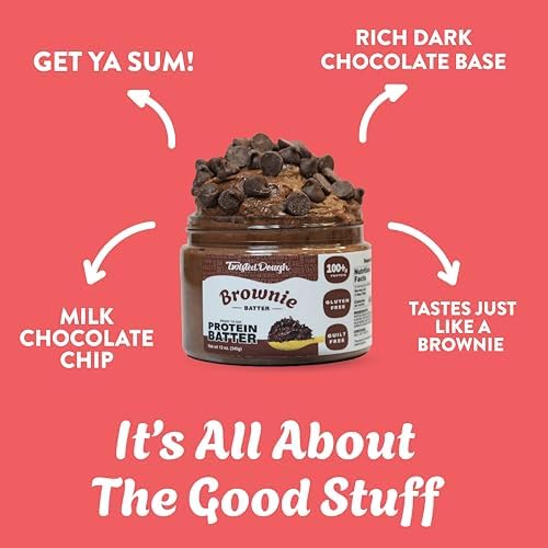 Twisted Dough - Brownie Batter | Healthy Edible Dessert | 100 Grams Of Whey Protein | Protein Packed Cookie Dough | Gluten Free