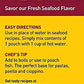 Savory Choice Seafood Broth Concentrate - 50 Packets (12G Each) - Gluten Free And Trans Fat Free