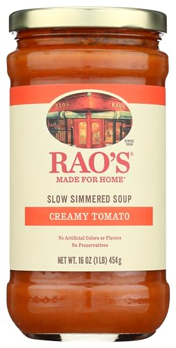 Raos Made for Home Creamy Tomato Soup  16oz  Traditional Italian Heat and Serve Soup  Made with enhanced Quality Ingredients