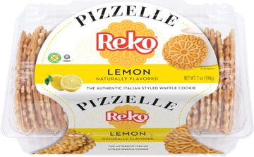 Reko Pizzelle Authentic Italian Style Waffle Cookie, Lemon, 7 Ounce (Pack Of 1)
